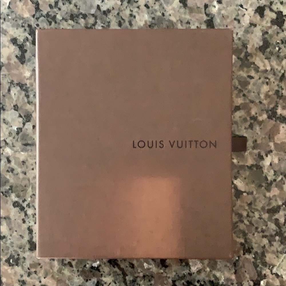 Louis Vuitton small brown drawer box 5”x5.45”